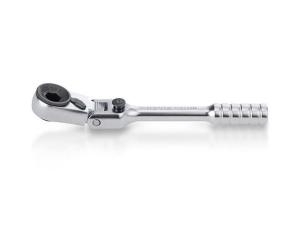 Трещотка 1/4" мини, 60зуб. 110мм, с шарниром  TOPTUL (CHEV0811) (используется с FTDF0810 (Держатель бит магнитный 1/4" L100мм))